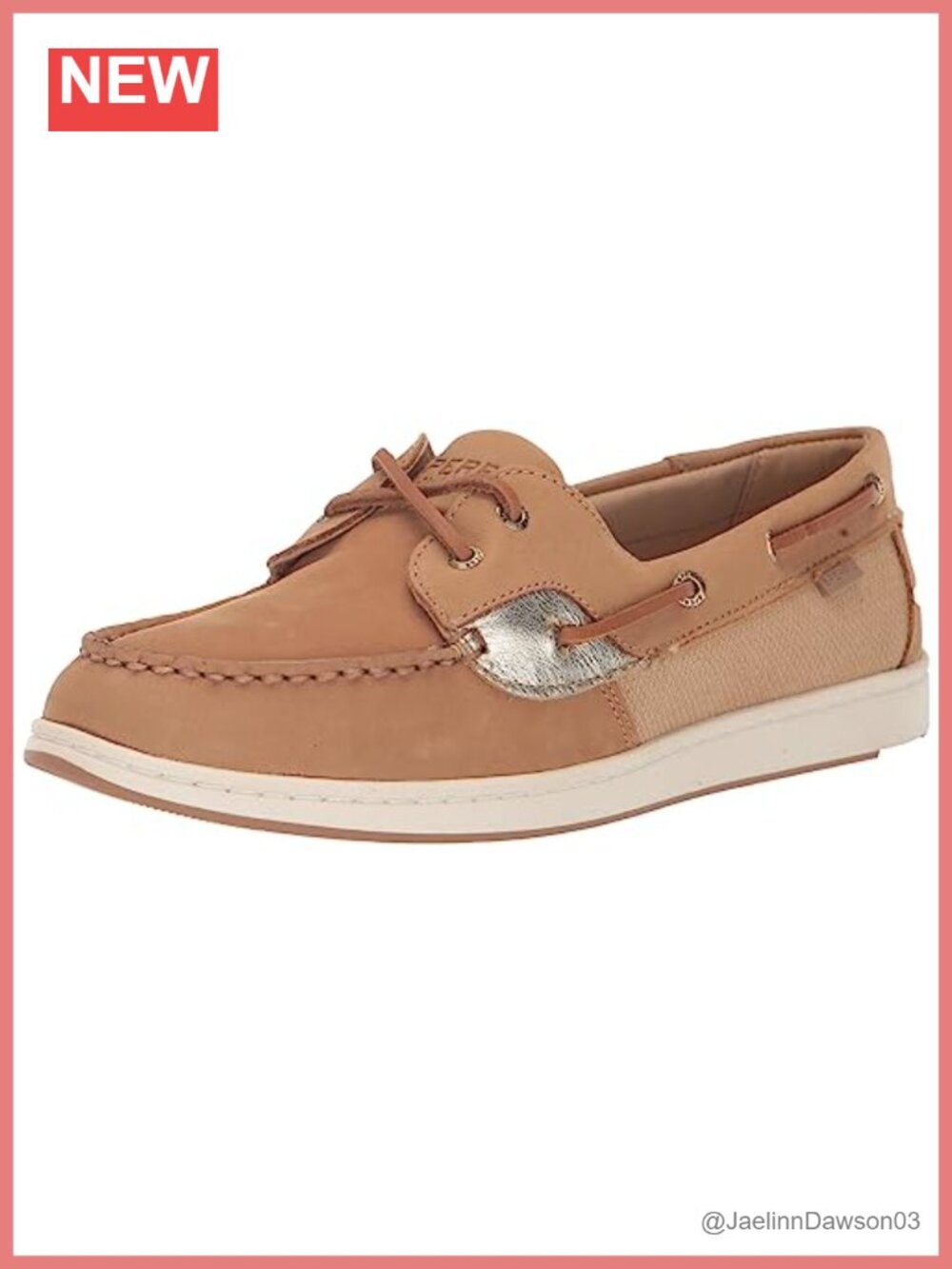 Women's Leather Boat Shoes with Memory Foam – Non-Marking Sole